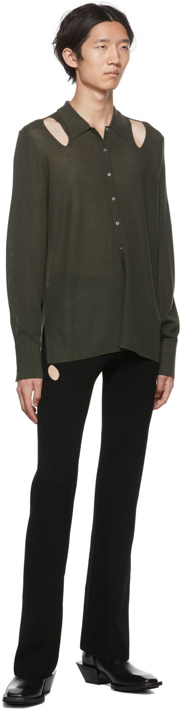 Риза Dion Lee Cutout Long Sleeve Cardigan Зелено | C7088P22, 3