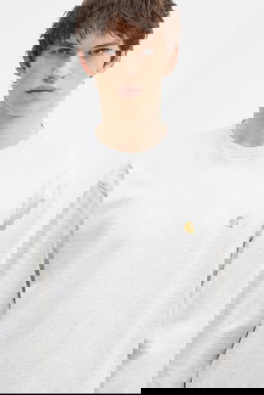 Тениска Carhartt WIP Cotton Long Sleeve T-Shirt Сиво | I026392.00JXX, 3