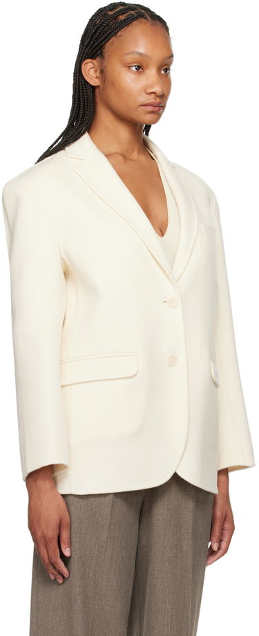 Яке Anine Bing Anine Bing Women's Quinn Single-Breasted Blazer Бяло | A-01-7073-150, 4