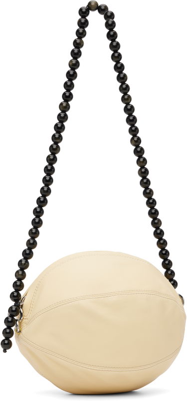 Дамска чанта LEMAIRE Leather Beaded Strap Balloon Pouch Бежово | BG0177 LL0173, 1