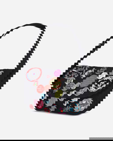 Чанта през рамо Chopova Lowena Patches Decorated Shoulder Bag Черно | 6455 BLCK, 2