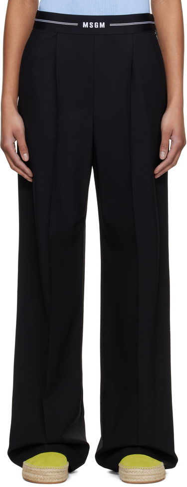 Панталони MSGM MSGM Pleated Trousers Черно | 3841MDP14 257127, 0