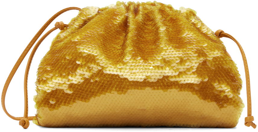 Дамска чанта Bottega Veneta Sequinned Pouch Бежово | 585852 V2NU1, 0