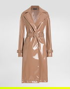 Dolce & Gabbana Faux Leather Trench Coat