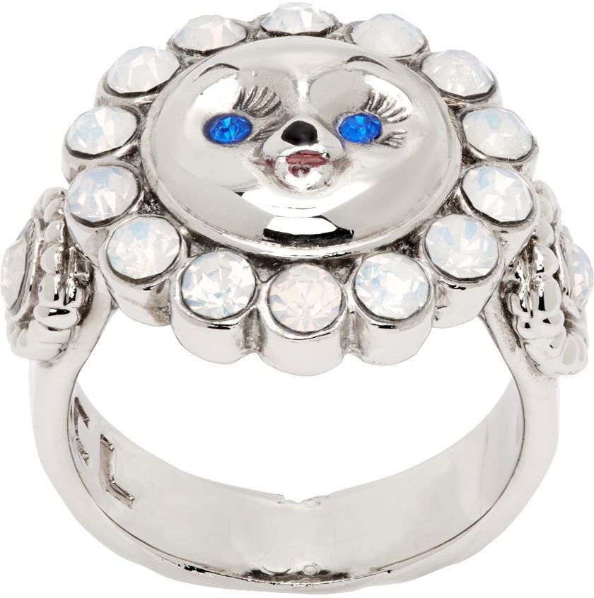 Пръстен Chopova Lowena Crystal Embellished Silver Ring Металик | 6455, 0
