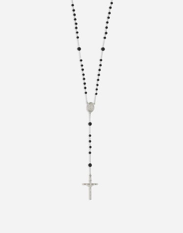 Колие Dolce & Gabbana Dolce & Gabbana Rosary Necklace with Cross Черно | WNP4C3W111187655, 1