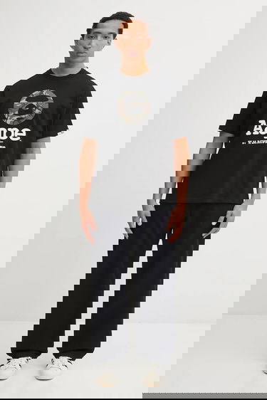 Тениска AAPE by A Bathing Ape Basic Ape Head Camo Logo T-Shirt Черно | AAPTEM1640XXO, 4