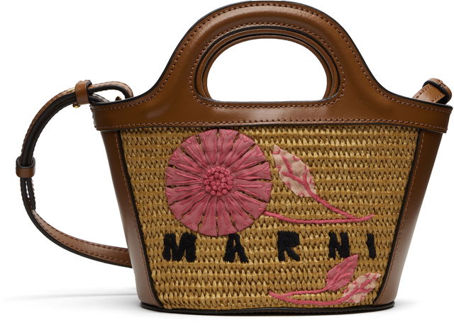 Woven Tropicalia Micro Tote