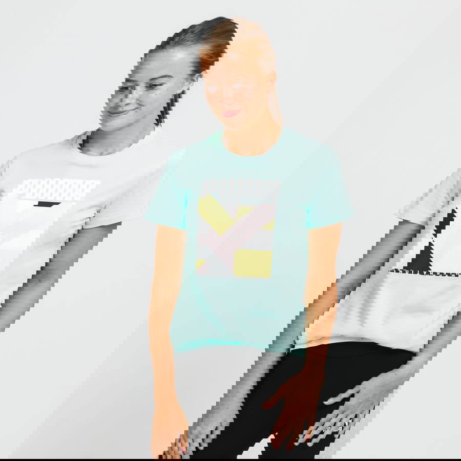 Тениска Puma International Graphic Tee Тюркоазено | 531658 79, 0