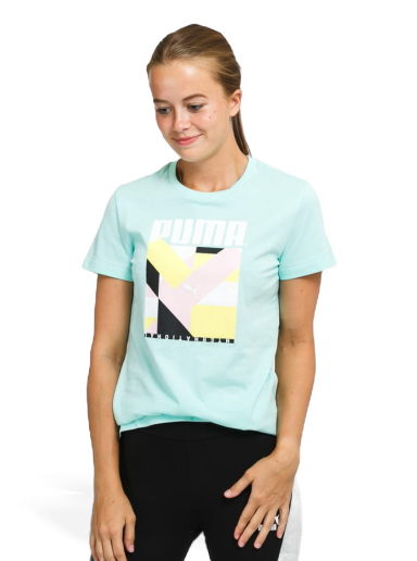 Тениска Puma International Graphic Tee Тюркоазено | 531658 79