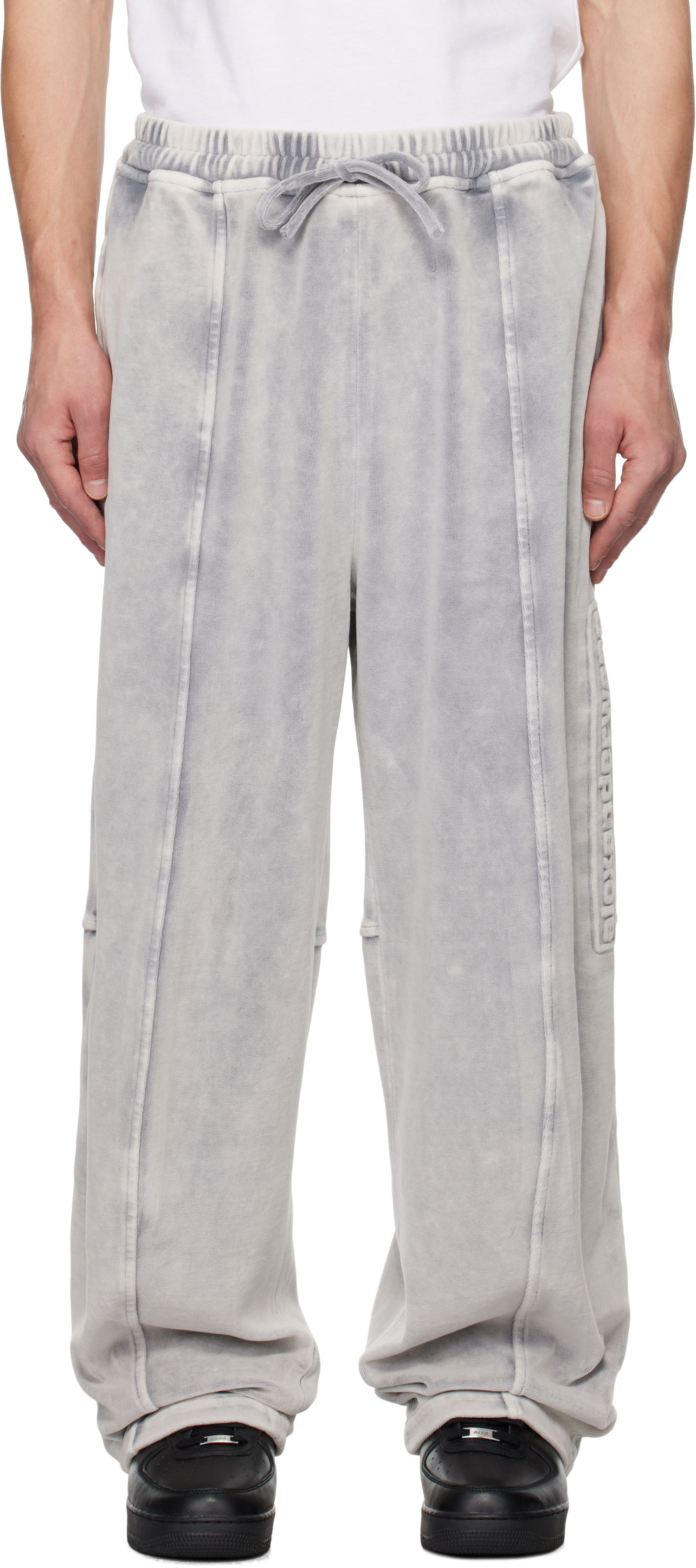 Спортни панталони Alexander Wang Embossed Logo Sweatpants Сиво | UCC4244106, 0