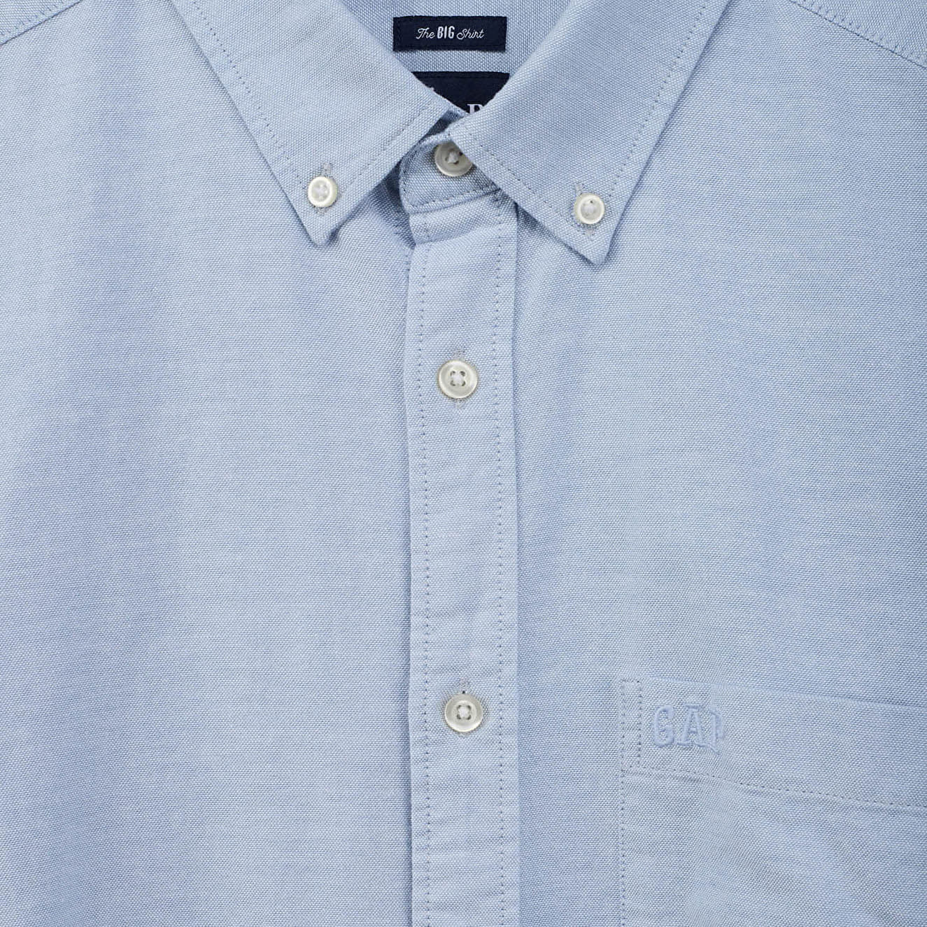 Риза GAP Longsleeve Standard-Fit Oxford Logo Shirt Light Blue Синьо | 887258-00, 1