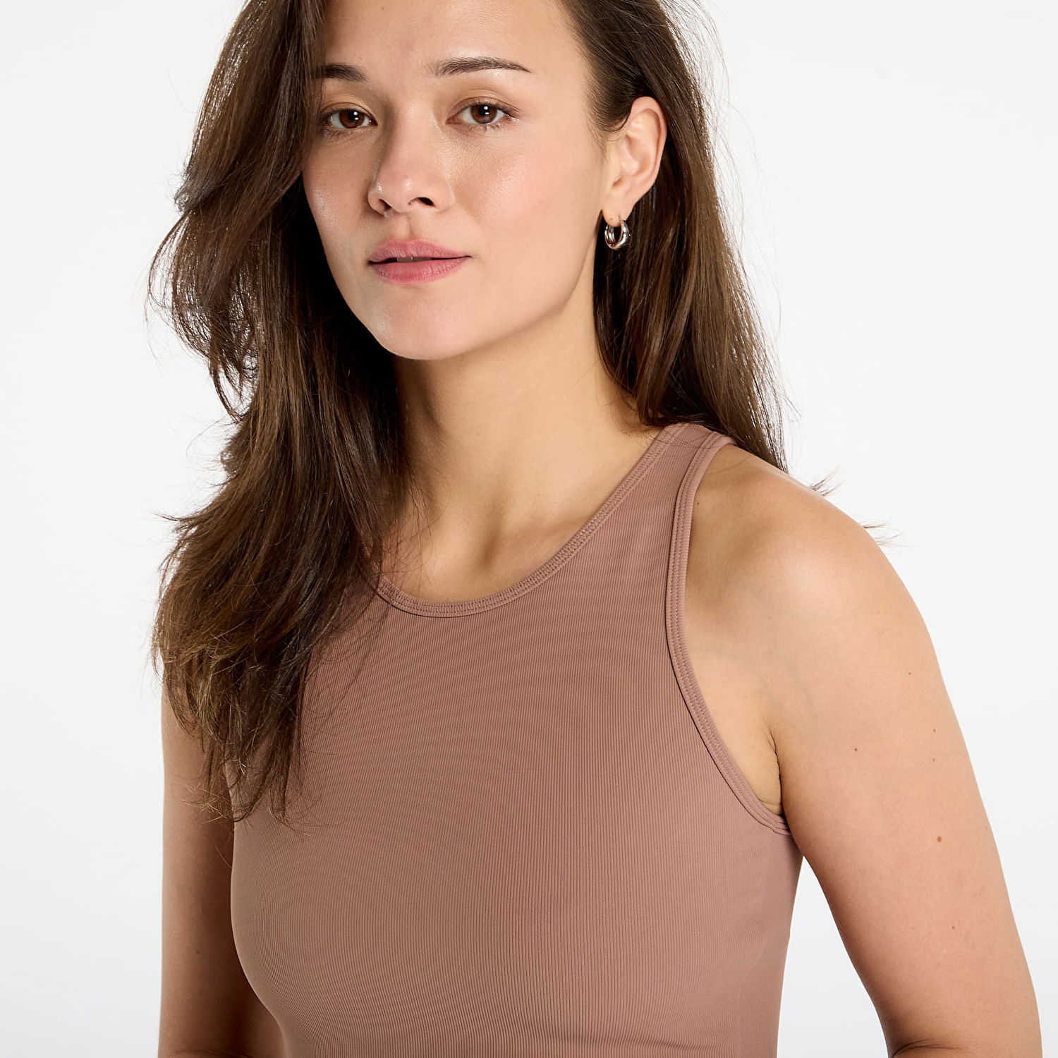 Съкратен топ Urban Classics Ribbed Sports Crop Top Бежово | TB7802-02803, 1