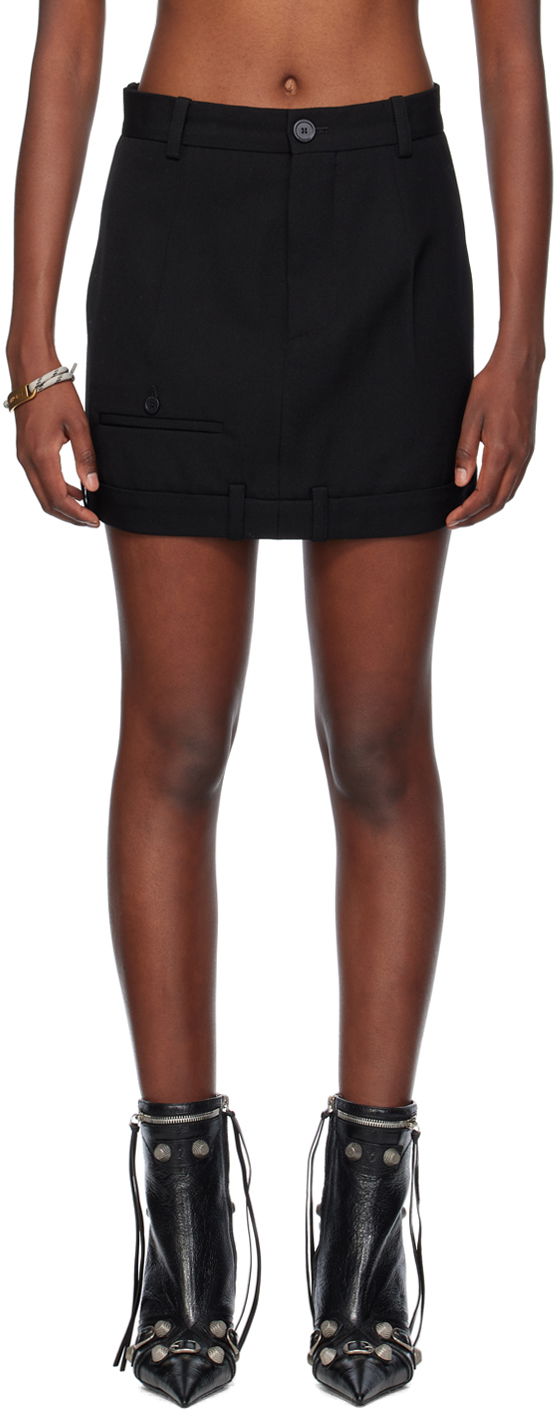 Пола Balenciaga Deconstructed Miniskirt Черно | 768731 TPT15, 0