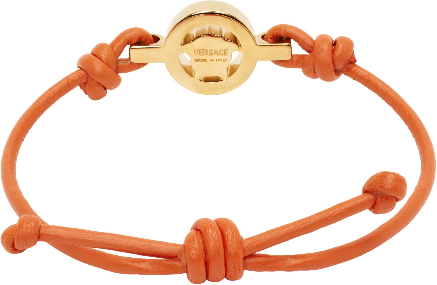 Гривна Versace Versace Medusa '95 Leather Bracelet Оранжево
 | 1019668_1A00637, 1