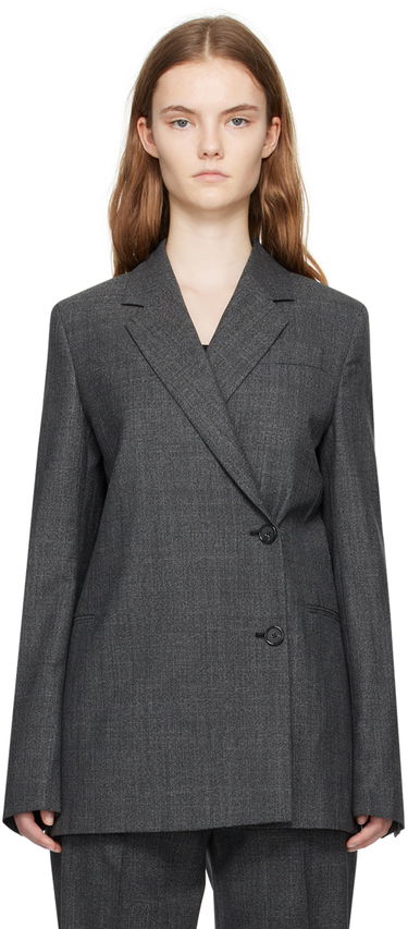 Яке TOTEME TOTEME Off-Center Wrap Blazer Сиво | 242-WRZ1916-FB0110, 0