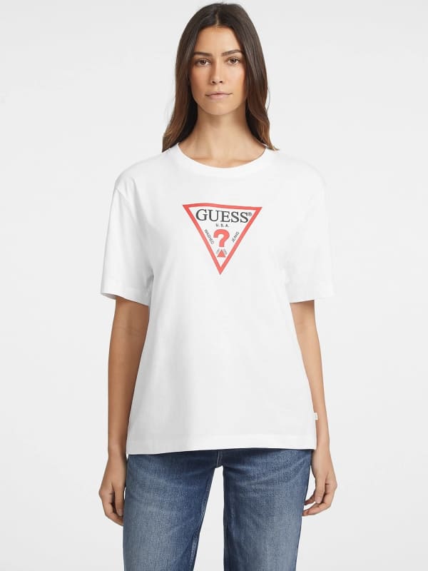 Тениска GUESS Oversized Iconic Tee Бяло | W4YI76K8HM0