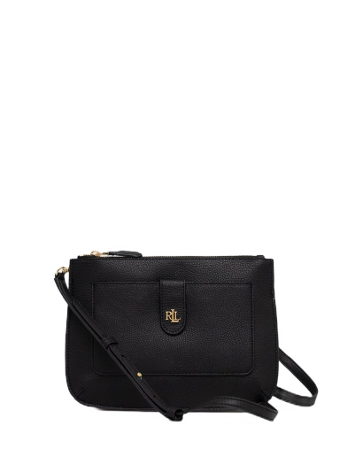 Дамска чанта Polo by Ralph Lauren Leather Handbag Черно | 431862248001