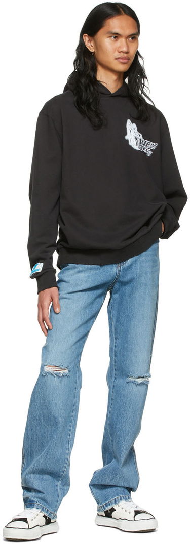 Суитчър We11done We11done Cotton Graphic Hoodie Черно | WD-TH1-22-549-U-BK, 3