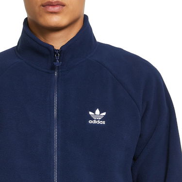 Суитчър adidas Originals Trefoil Teddy Fleece Jacket Тъмно синьо | HK7296, 2