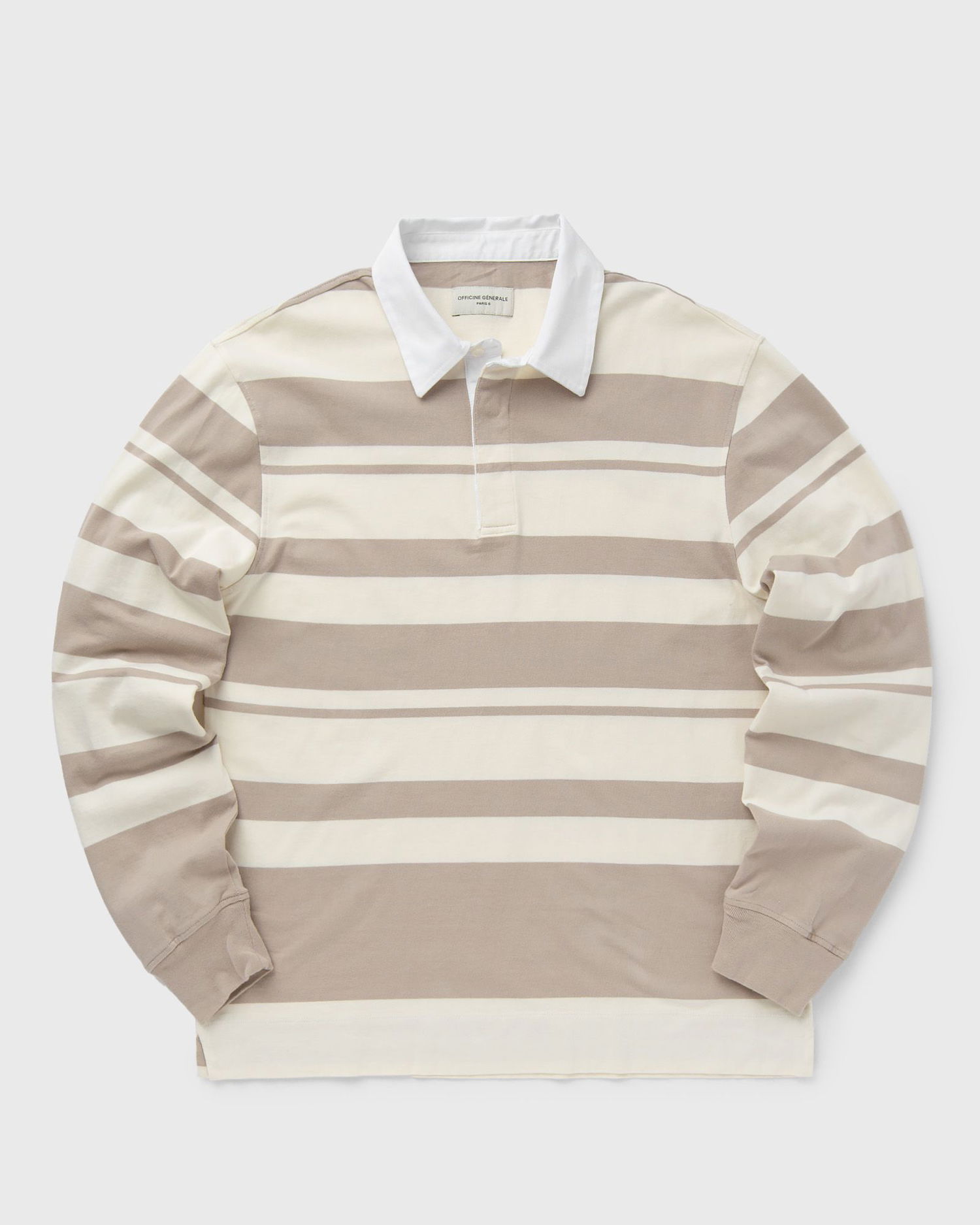 Пуловер Officine Générale RYKER POLO STRIPED ORGANIC CO Бежово | S24MSWT251, 0