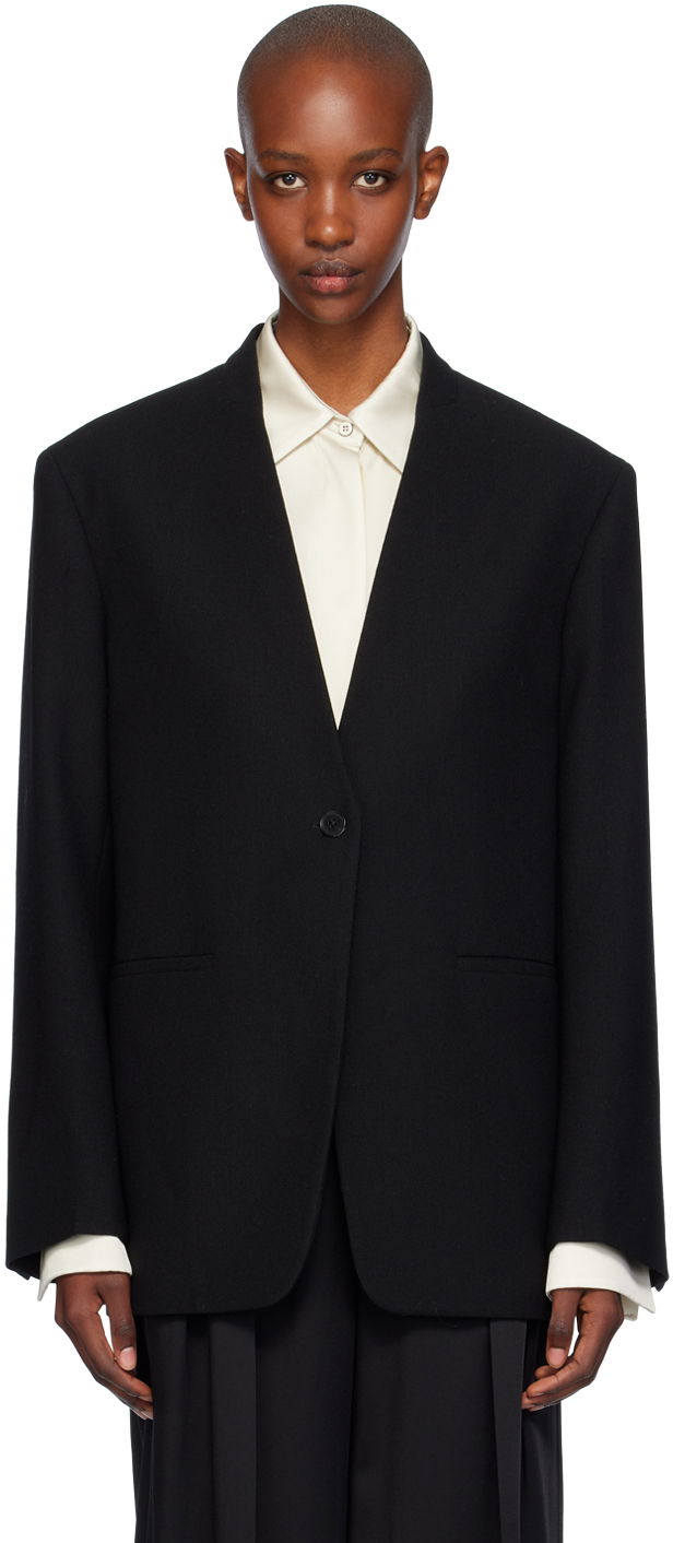 Жилетка Jil Sander Single-Breasted Blazer Черно | J02BN0178_J41556, 0