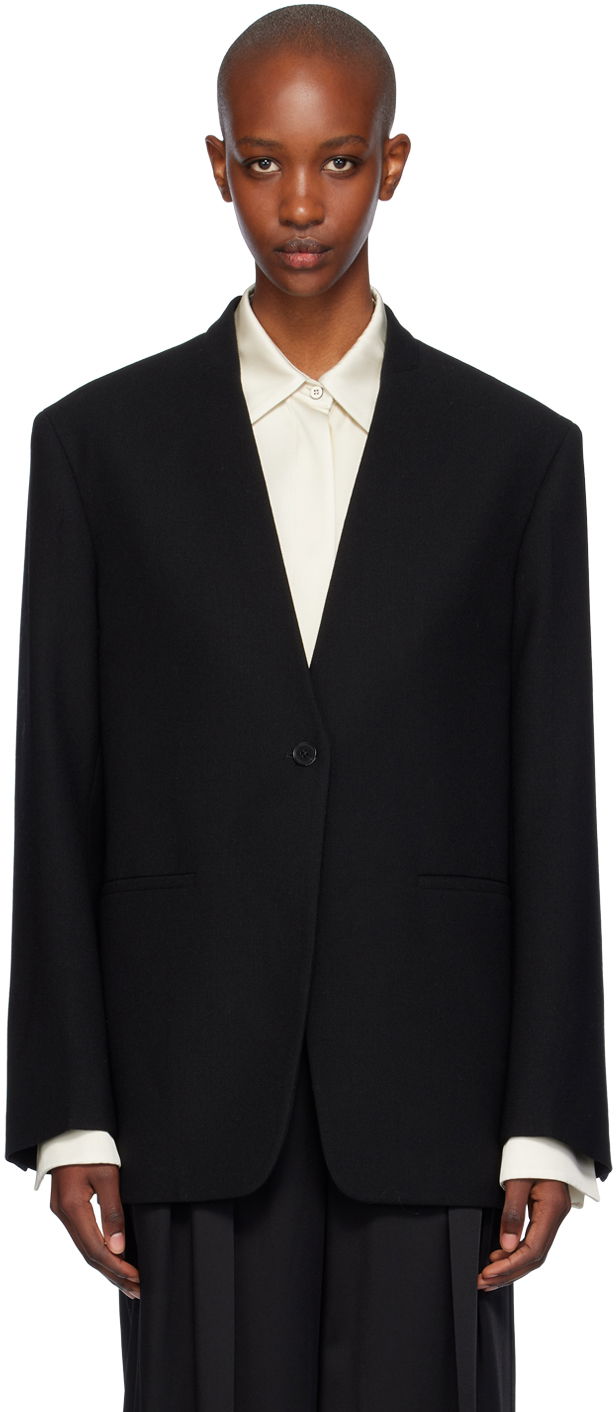 Жилетка Jil Sander Single-Breasted Blazer Черно | J02BN0178_J41556