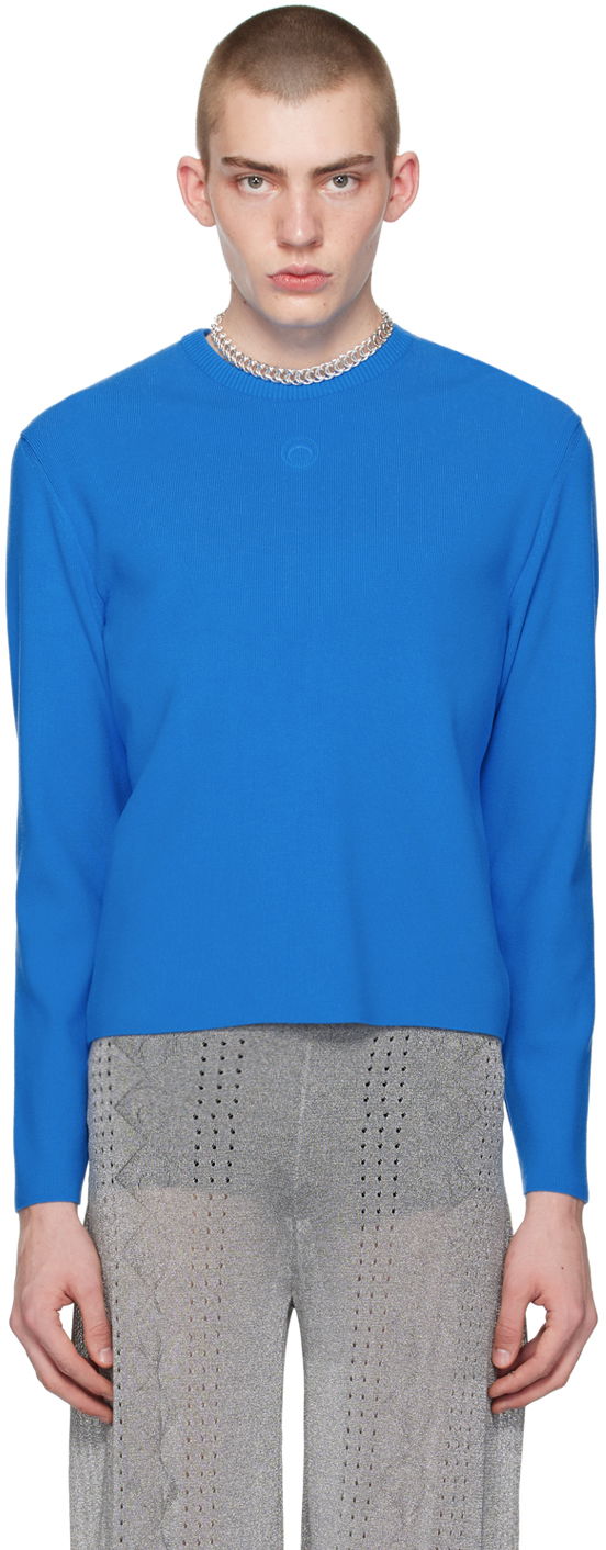 Пуловер Marine Serre Core Knit Sweater Синьо | MTK005 CKNI0511, 0