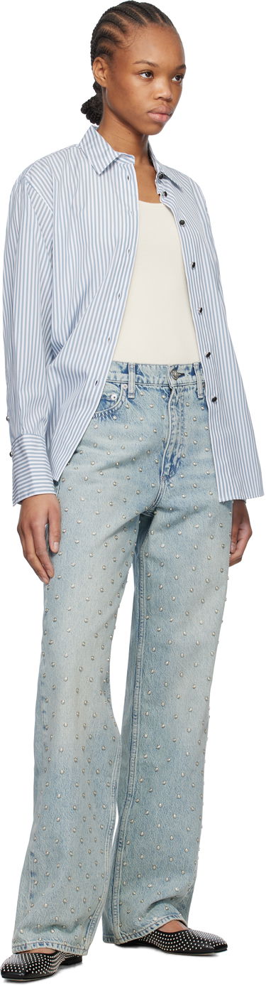 Риза rag & bone rag & bone Eve Striped Shirt Синьо | WAW24HA0184618, 3