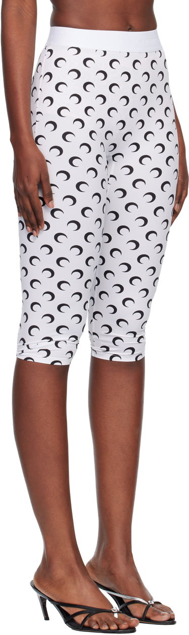 Клинове Marine Serre Marine Serre Recycled Moon Jersey Capri Leggings Бяло | WPA157BCJER0001, 1