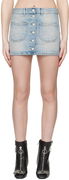 Courrèges Denim Button-Down Miniskirt