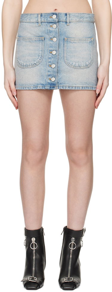 Пола Courrèges Courrèges Denim Button-Down Miniskirt Синьо | 124DJU156DE0016, 0