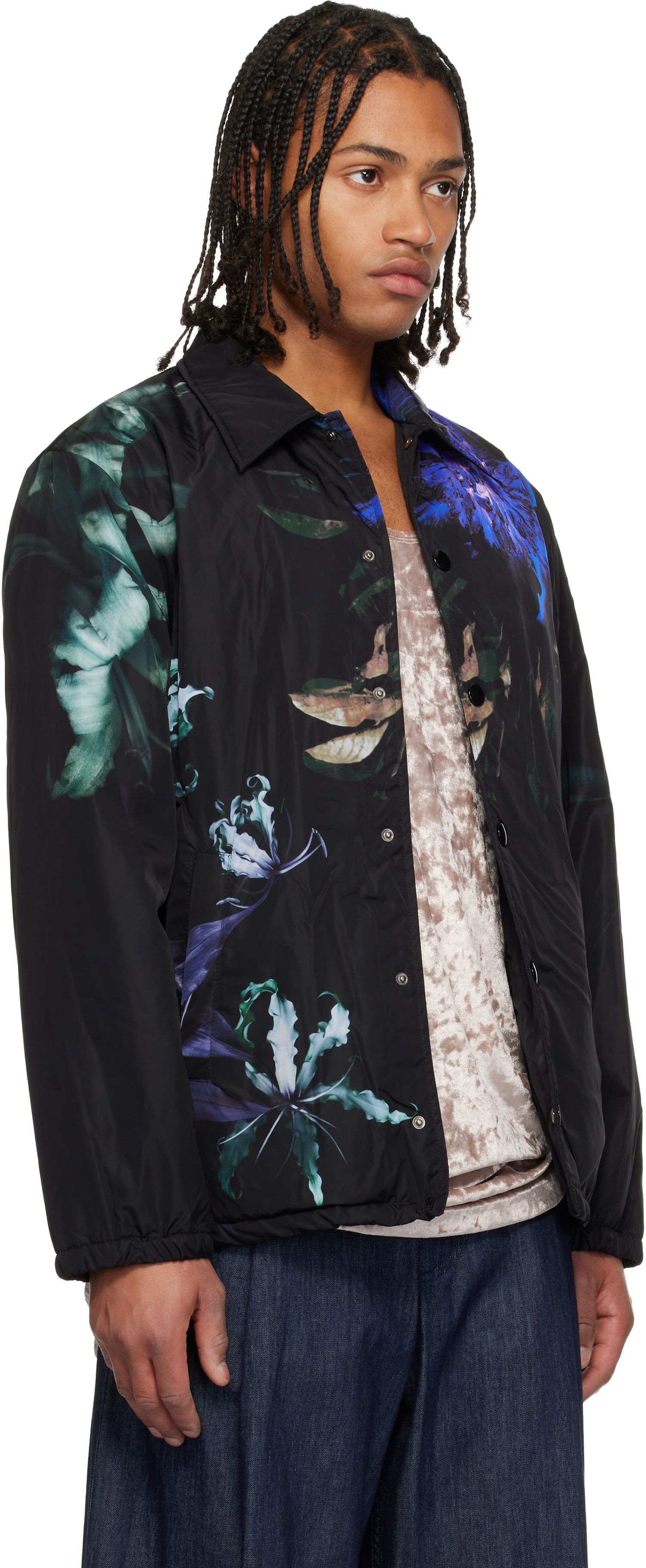 Яке Dries Van Noten Dries Van Noten Floral Print Coach Jacket Многоцветен | 252-020575-2087, 1