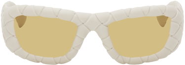 Слънчеви очила Bottega Veneta Intrecciato Round Acetate Sunglasses Бяло | BV1303S, 0