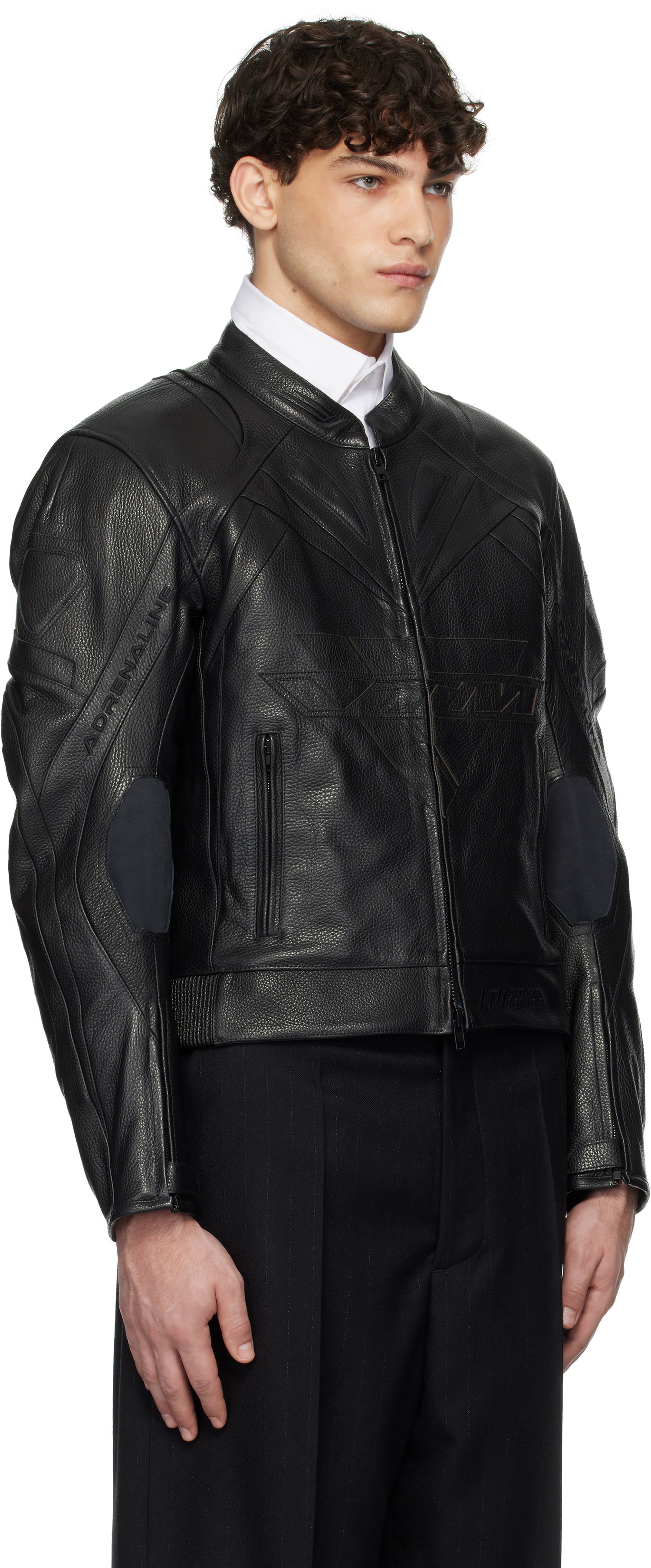 Яке VETEMENTS Pro Racing Leather Jacket Черно | UA66JA220B, 1