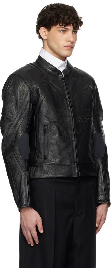 Яке VETEMENTS Pro Racing Leather Jacket Черно | UA66JA220B, 1