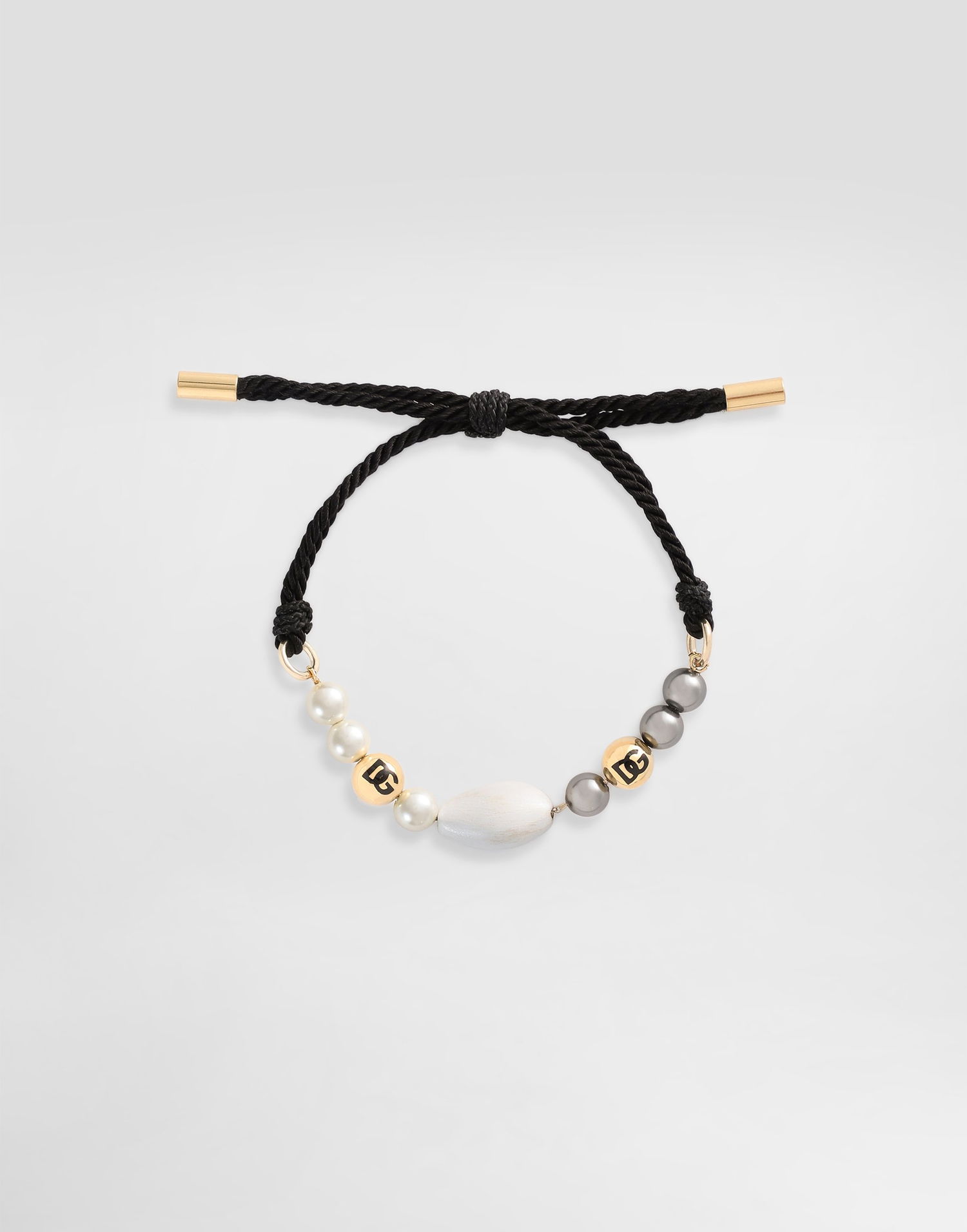 Гривна Dolce & Gabbana Dolce & Gabbana Beaded Cord Bracelet Черно | WBR5C3W1111N0011, 0