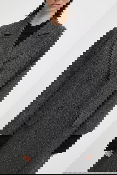 Палта A.P.C. Coat Double-Breasted Кафяво | WOARA-F01545, 3