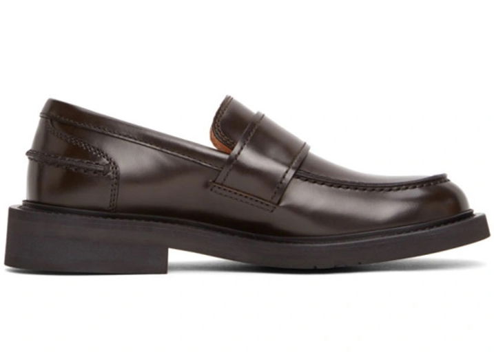 Кецове и обувки Bottega Veneta Brushed Calf Skin Classic Loafers Кафяво | 631300VBS302006, 0
