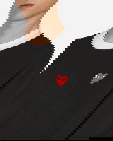 Пуловер Comme des Garçons Heart Patch Sweater Черно | P1N068 1, 5