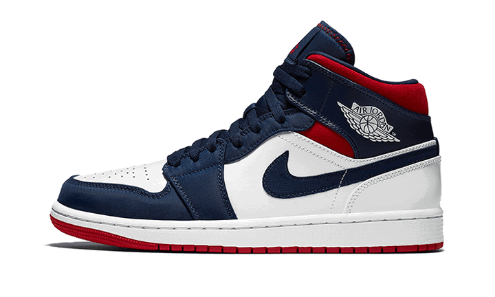 Кецове и обувки Jordan Air Jordan 1 Mid SE "USA" Тъмно синьо | 852542-104, 0