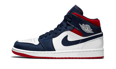 Кецове и обувки Jordan Air Jordan 1 Mid SE "USA" Тъмно синьо | 852542-104, 0