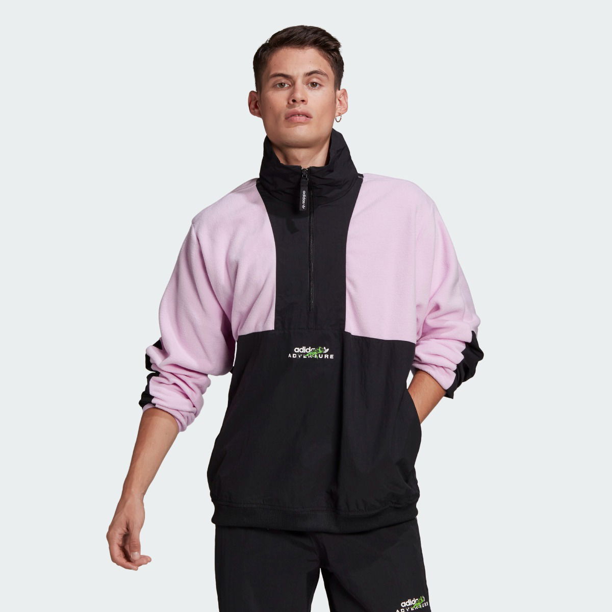 Суитчър adidas Originals Adventure Blocked Half-Zip Hoodie Черно | GN2378, 0