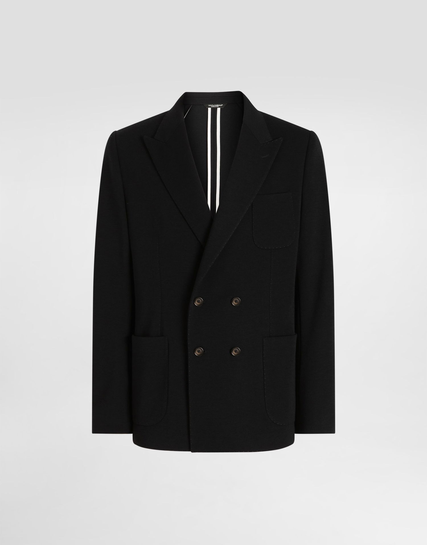 Яке Dolce & Gabbana Dolce & Gabbana Portofino Double-Breasted Jersey Jacket Черно | G2TK3THU7VCB0665, 0