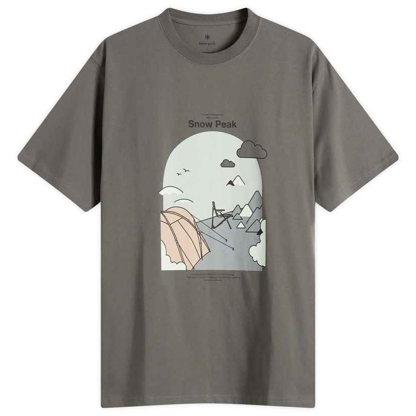 Тениска Snow Peak Camping Graphic T-Shirt, Size Small Сиво | TS-25AU008-GRY