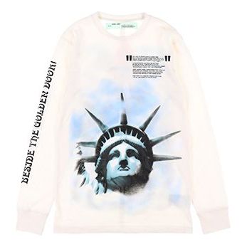 Тениска Off-White VIRGIL ABLOH Statue of Liberty Graphic Print Sweatshirt Бяло | OMBA025E181920150299, 0