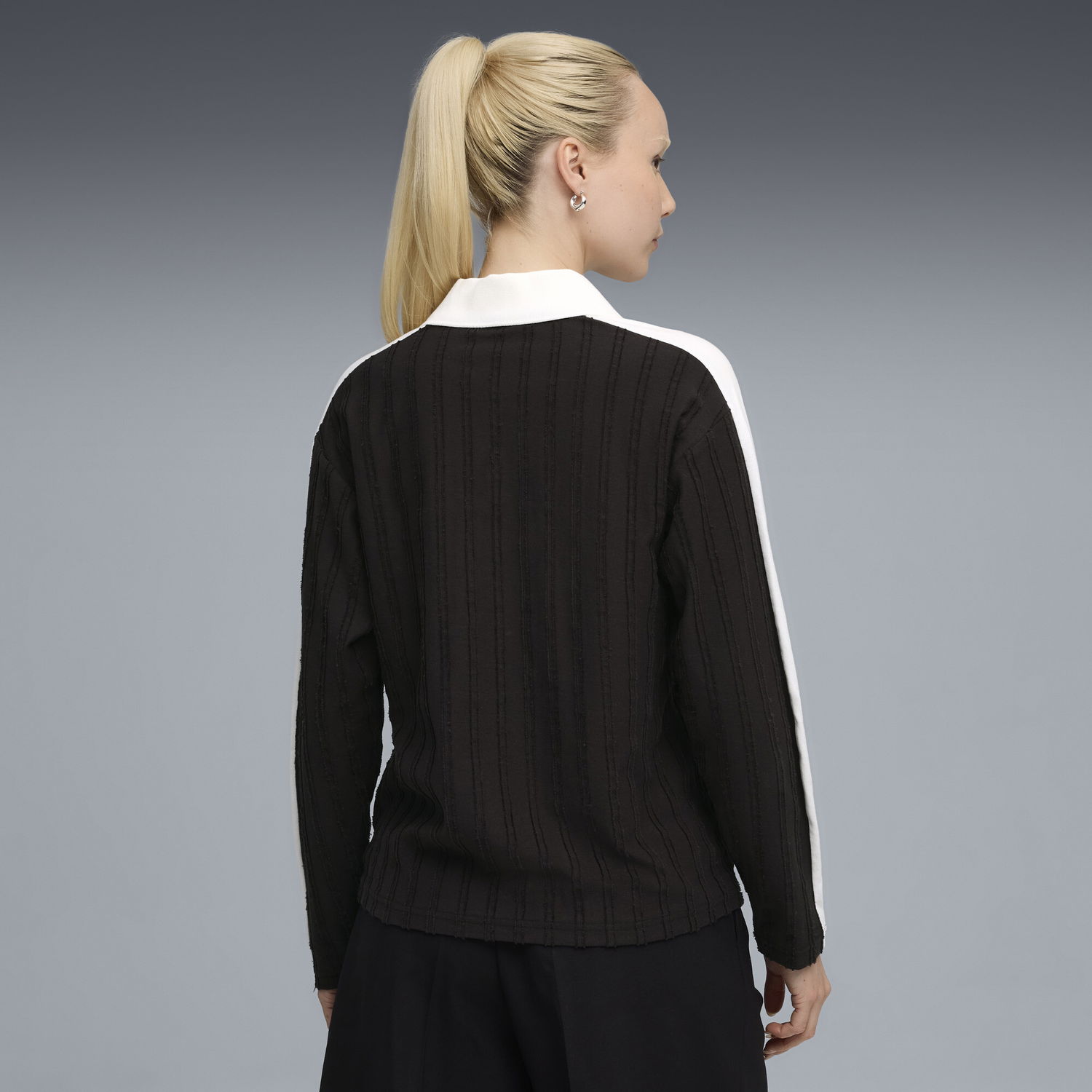 Поло тениска Puma Women's T7 Relaxed Long Sleeve Polo Черно | 632141_01, 1