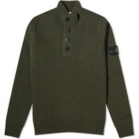 Пуловер Stone Island Stand Collar Button Neck Knit Зелено | 7915540-V0058, 1