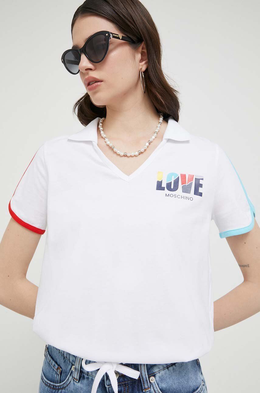 Тениска Moschino Love T-shirt Бяло | W.4.H93.01.M.3876, 0