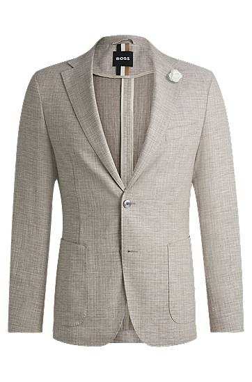 BOSS Slim Fit Micro-Patterned Blazer, 0